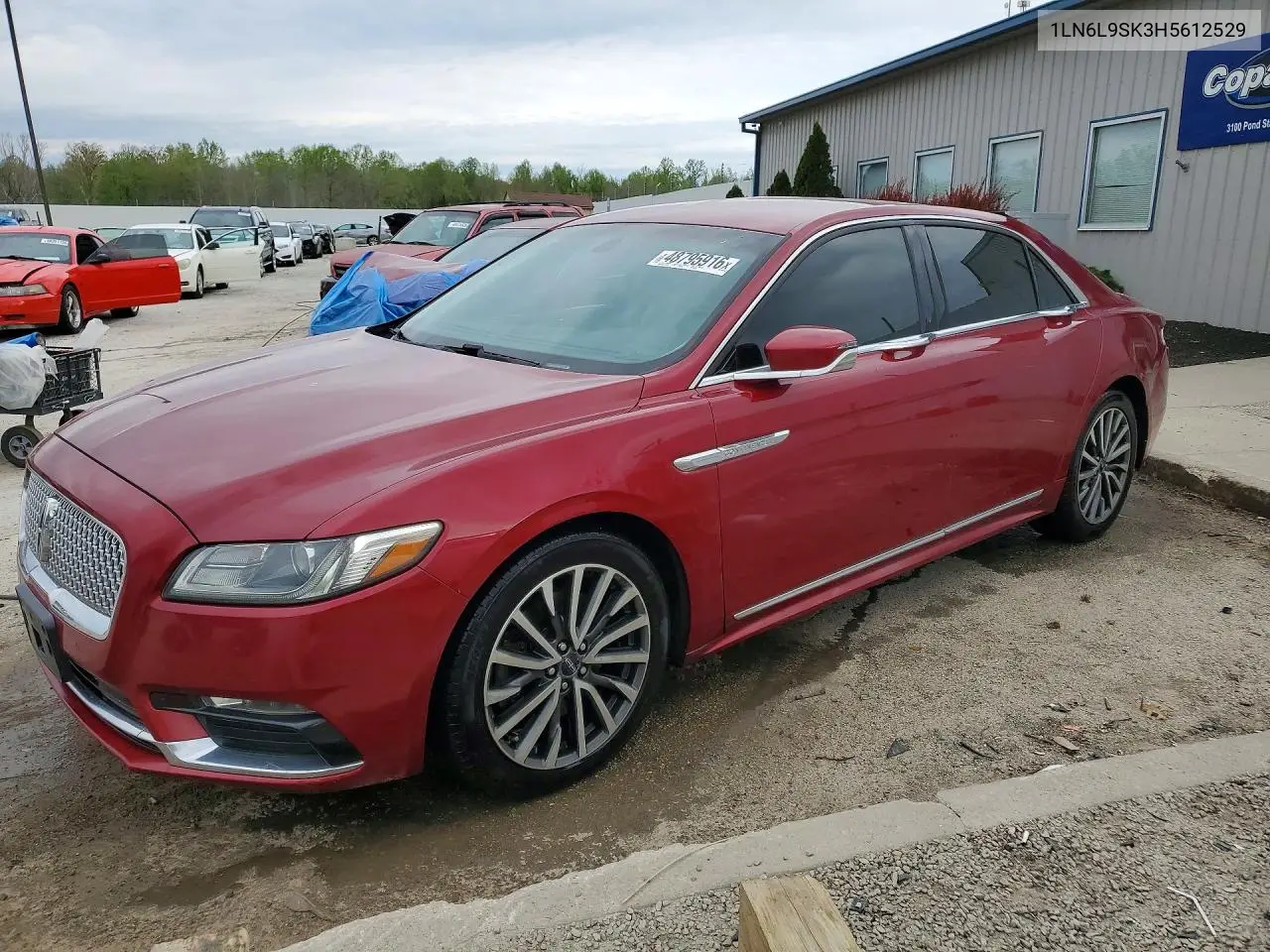 2017 Lincoln Continental Select VIN: 1LN6L9SK3H5612529 Lot: 48795916