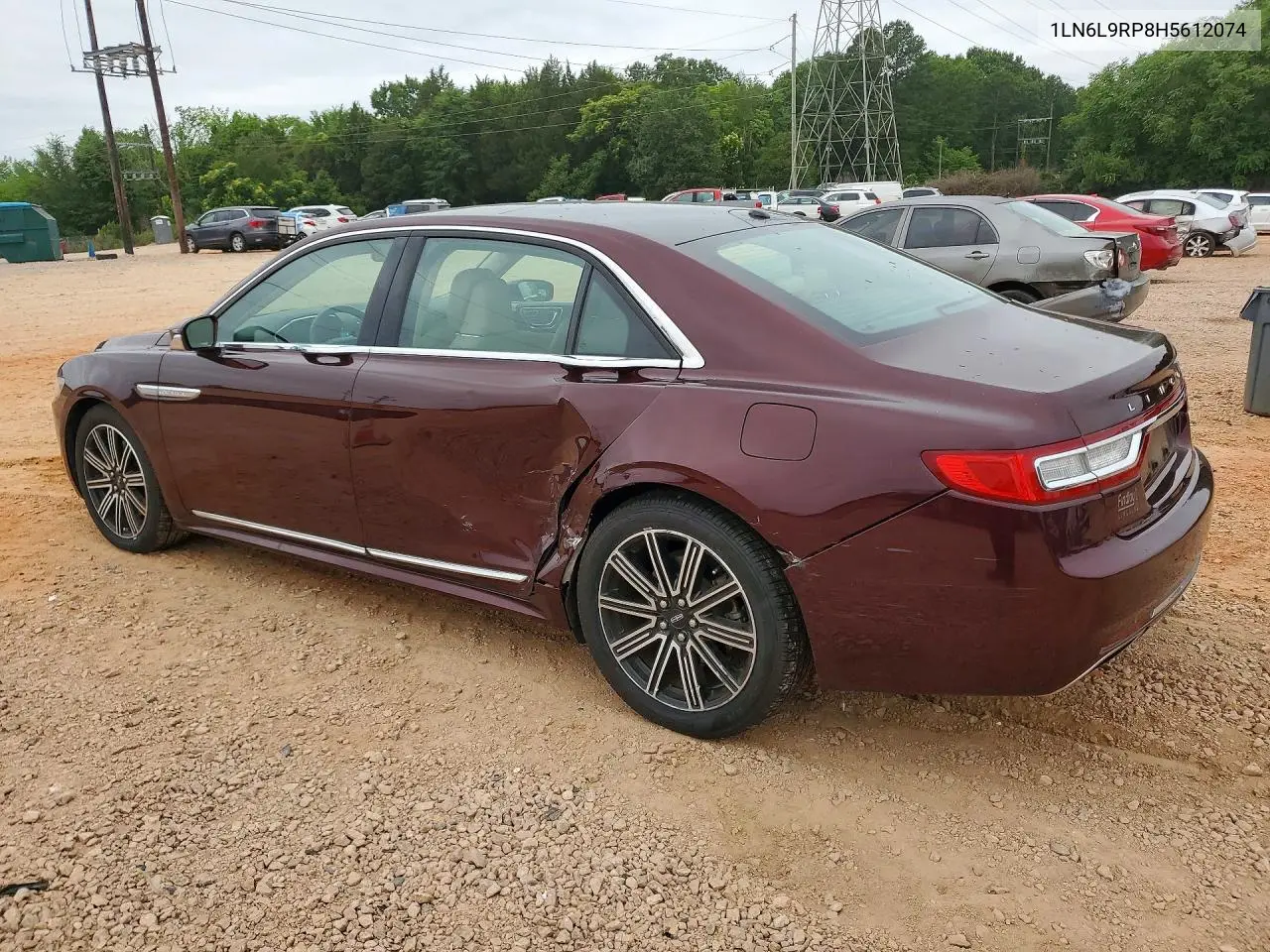 2017 Lincoln Continental Reserve VIN: 1LN6L9RP8H5612074 Lot: 56637776