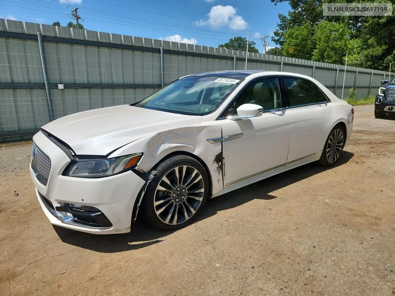 2018 Lincoln Continental Select VIN: 1LN6L9SK3J5617199 Lot: 85770245