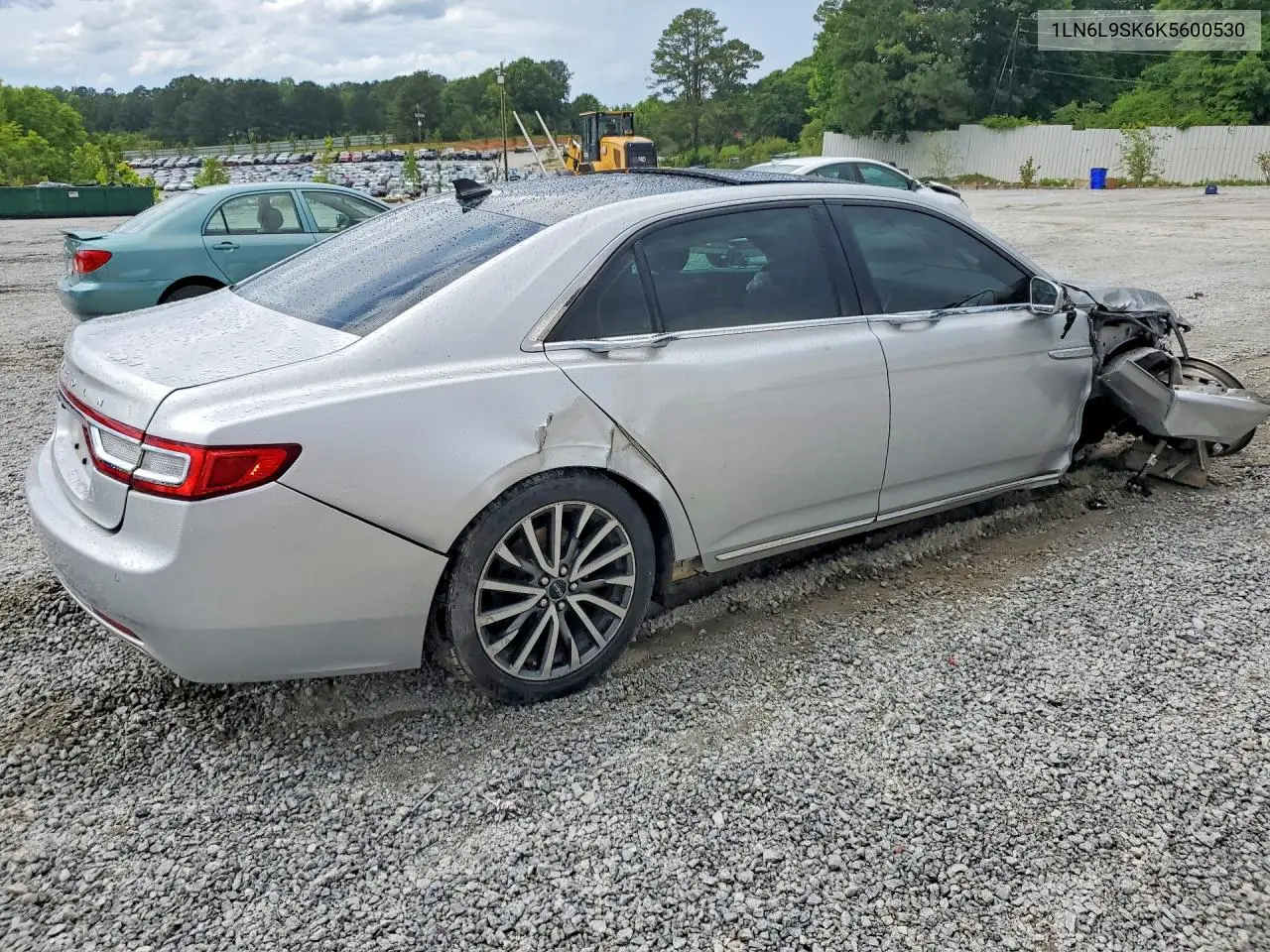 2019 Lincoln Continental Select VIN: 1LN6L9SK6K5600530 Lot: 54837516