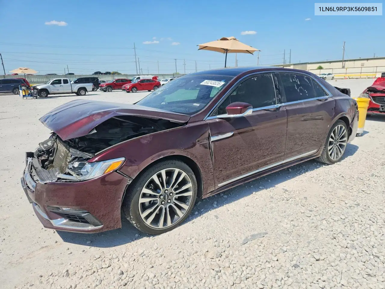 2019 Lincoln Continental Reserve VIN: 1LN6L9RP3K5609851 Lot: 60243826