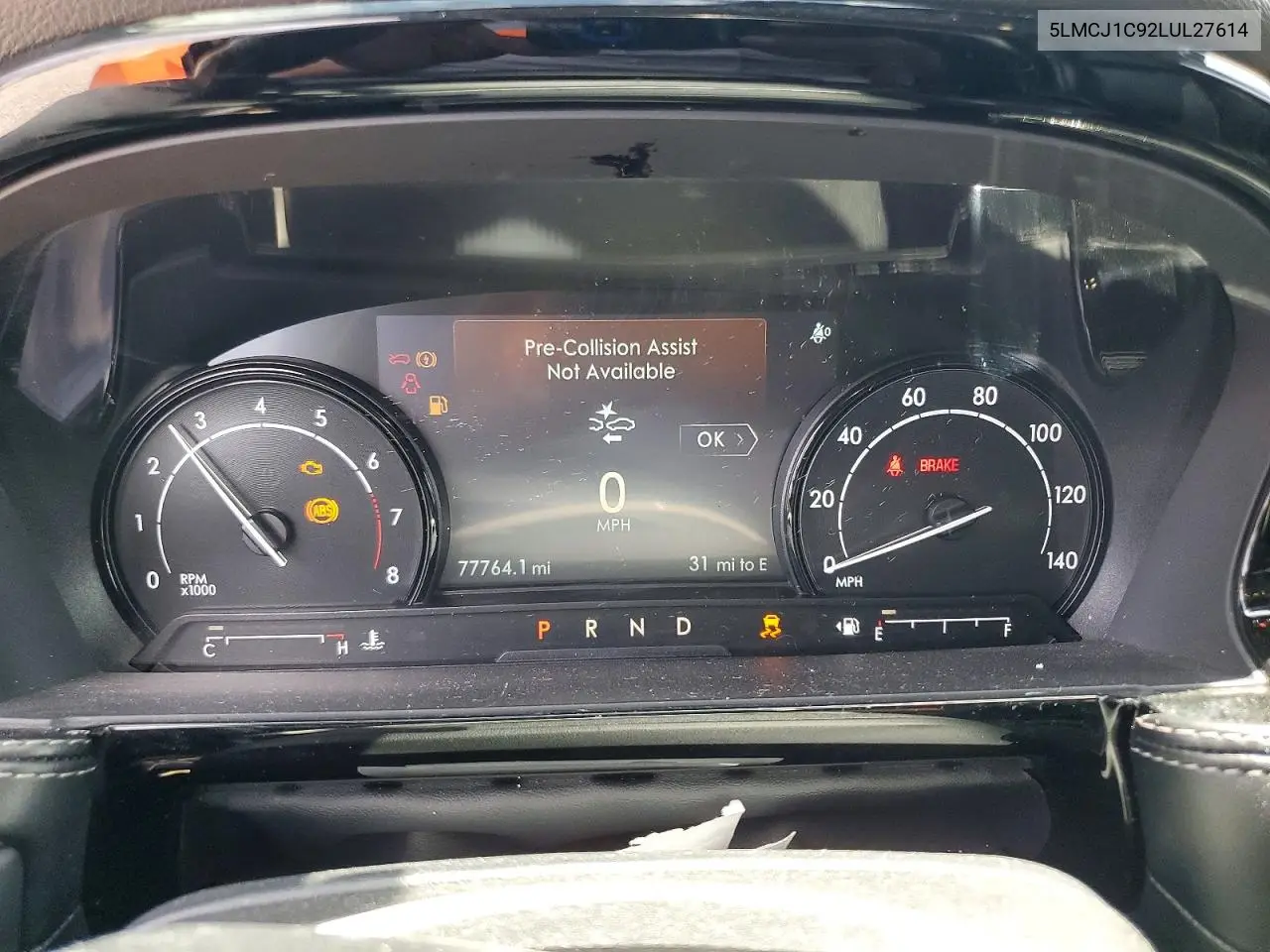 2020 Lincoln Corsair VIN: 5LMCJ1C92LUL27614 Lot: 53560436