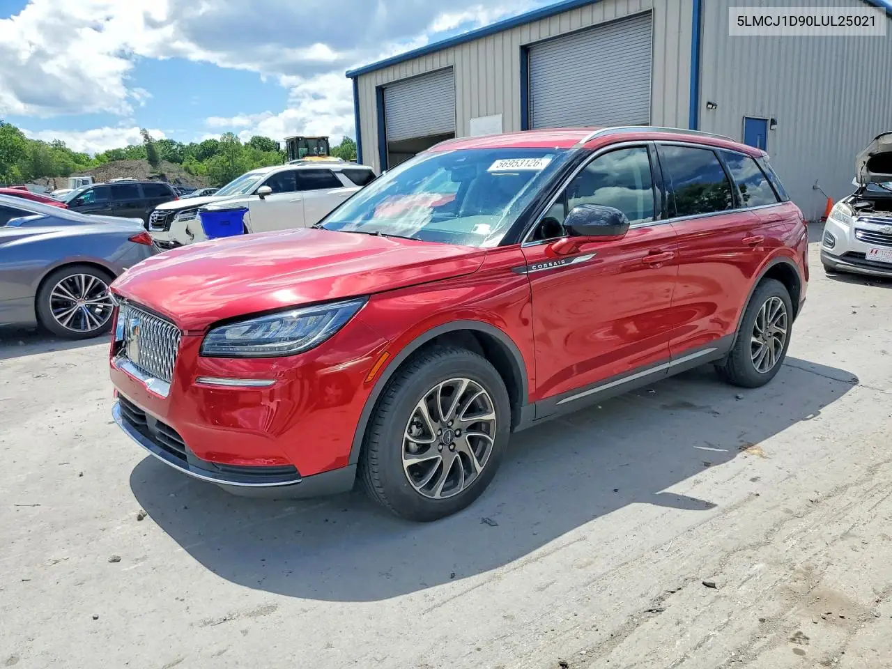 2020 Lincoln Corsair VIN: 5LMCJ1D90LUL25021 Lot: 56953126
