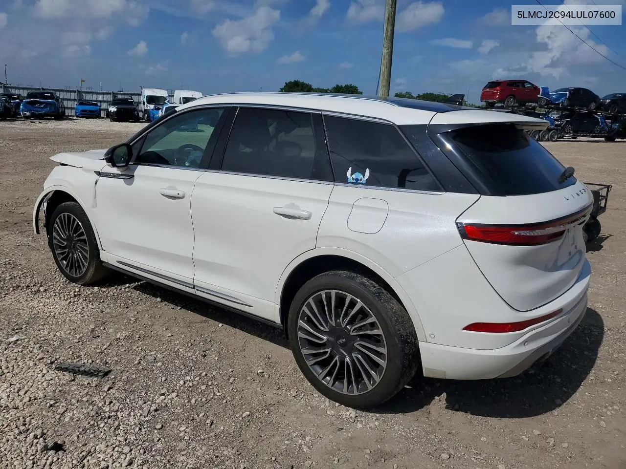 2020 Lincoln Corsair Reserve VIN: 5LMCJ2C94LUL07600 Lot: 60177856