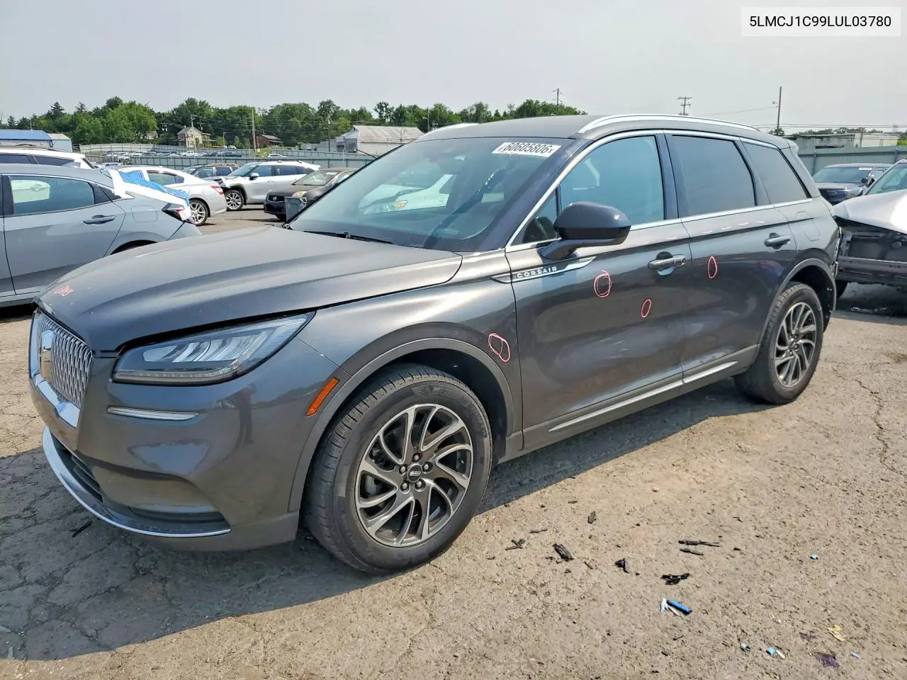 2020 Lincoln Corsair VIN: 5LMCJ1C99LUL03780 Lot: 60605806
