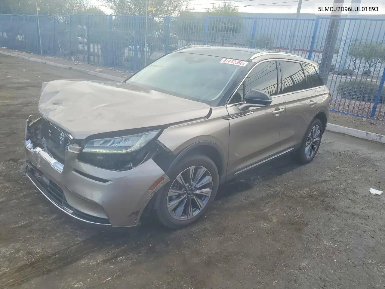 2020 Lincoln Corsair Reserve VIN: 5LMCJ2D96LUL01893 Lot: 45654127