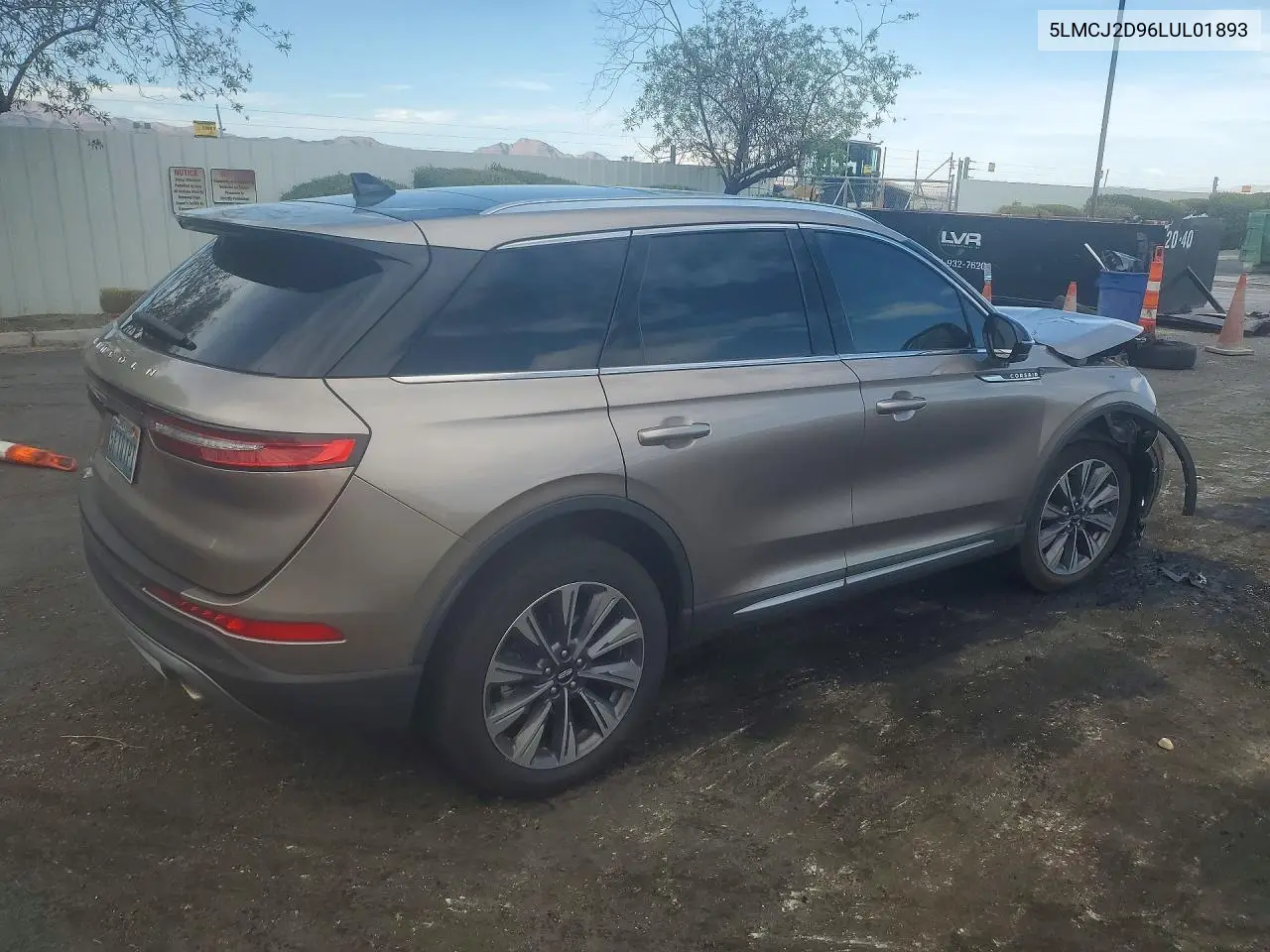 2020 Lincoln Corsair Reserve VIN: 5LMCJ2D96LUL01893 Lot: 45654127