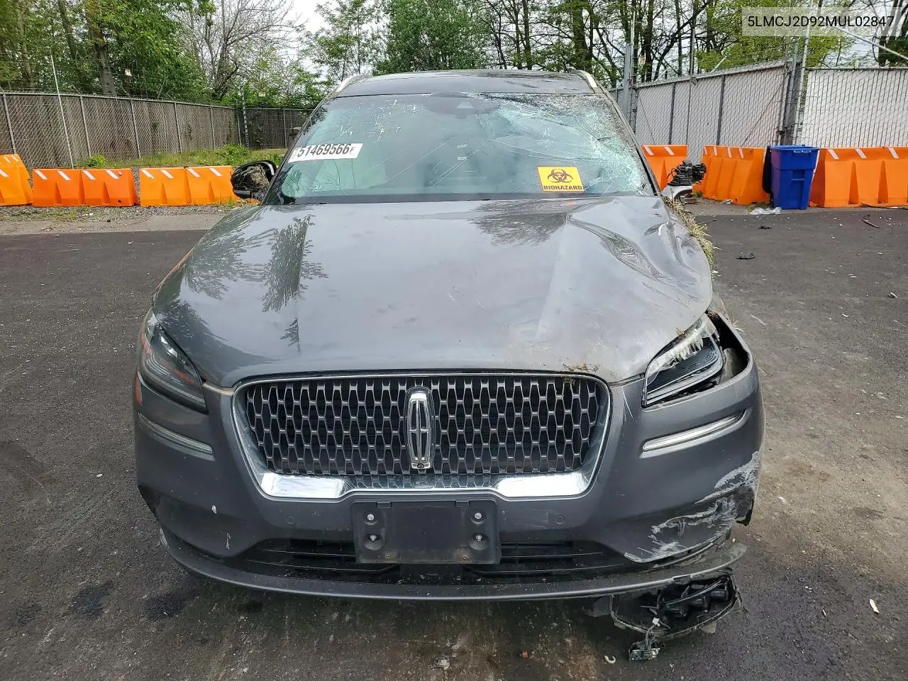 2021 Lincoln Corsair Reserve VIN: 5LMCJ2D92MUL02847 Lot: 51469566