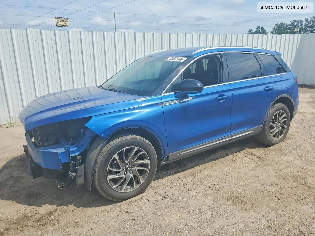 2021 Lincoln Corsair VIN: 5LMCJ1C91MUL05671 Lot: 59672346