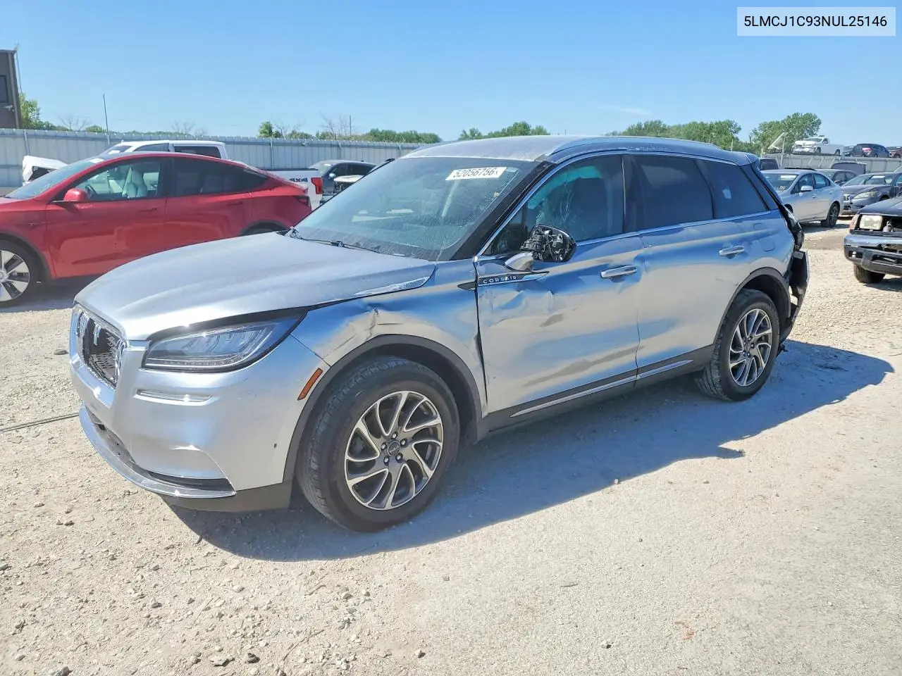 2022 Lincoln Corsair VIN: 5LMCJ1C93NUL25146 Lot: 52056756
