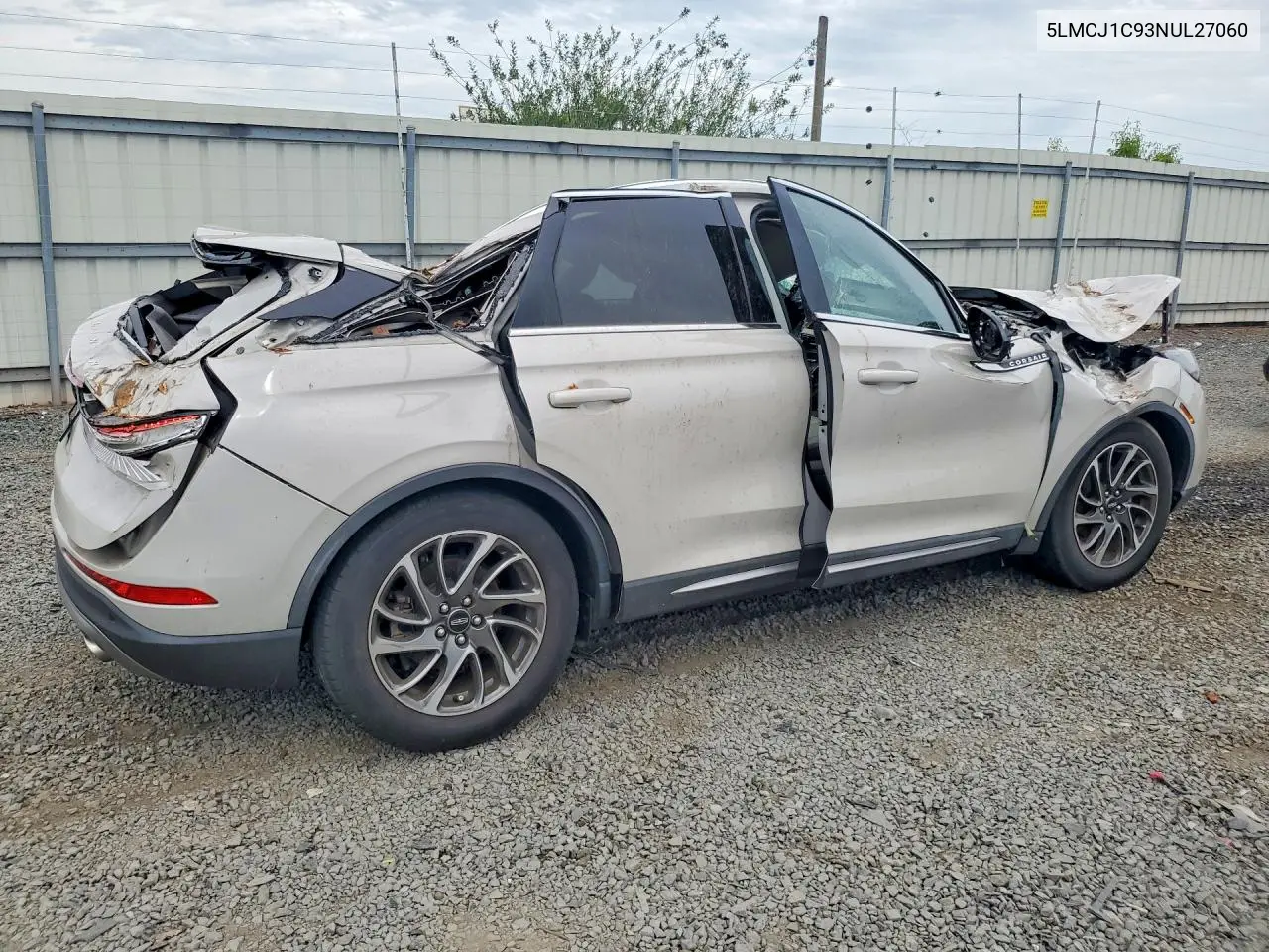 2022 Lincoln Corsair VIN: 5LMCJ1C93NUL27060 Lot: 57948196