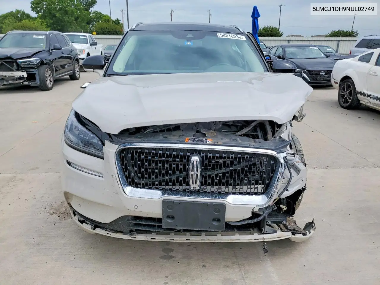 2022 Lincoln Corsair VIN: 5LMCJ1DH9NUL02749 Lot: 58516536