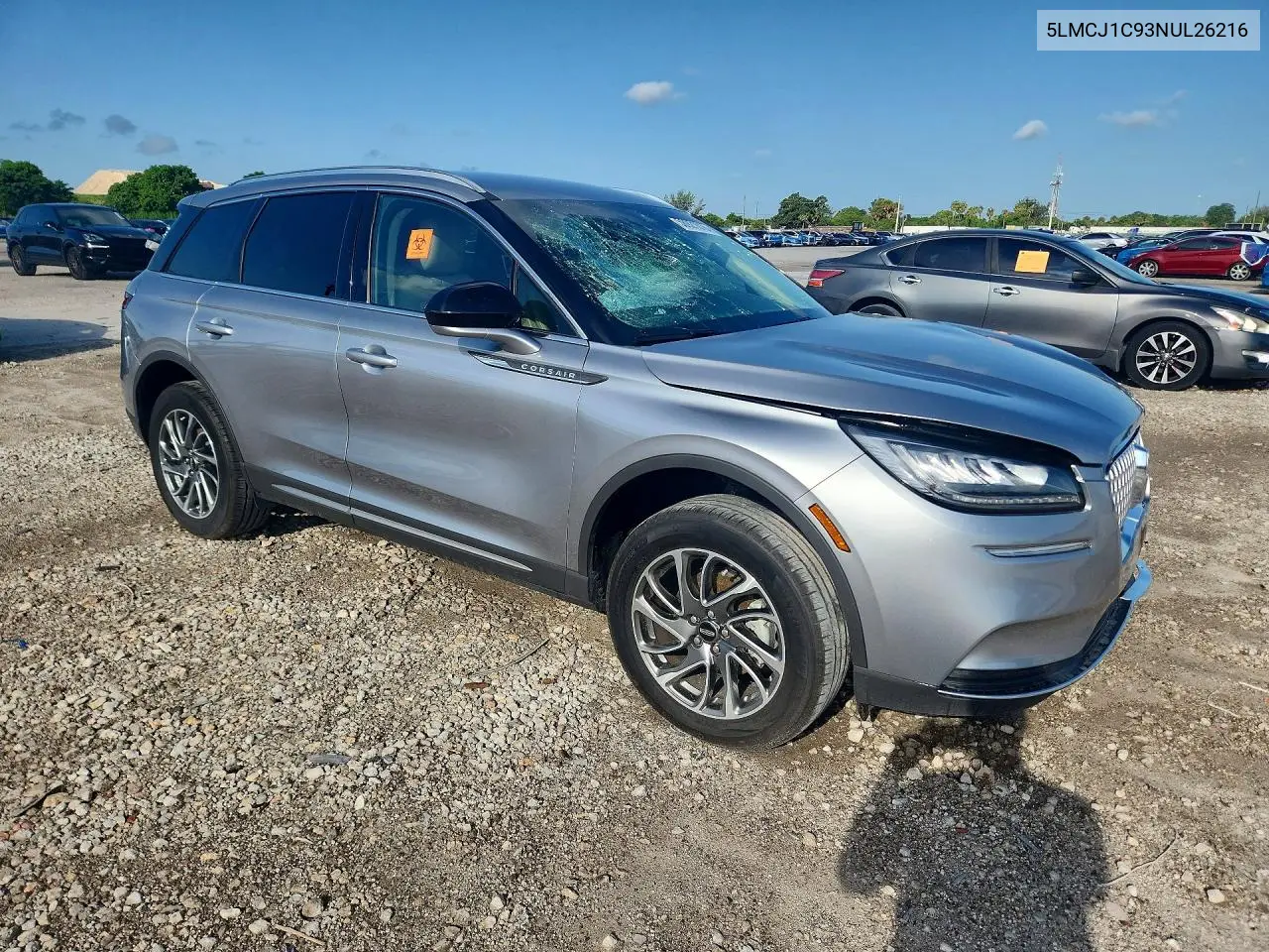 2022 Lincoln Corsair VIN: 5LMCJ1C93NUL26216 Lot: 58921016