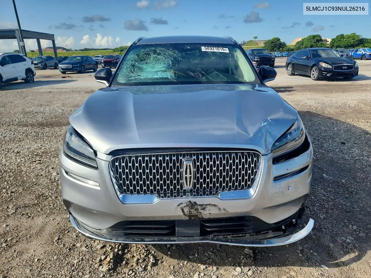 2022 Lincoln Corsair VIN: 5LMCJ1C93NUL26216 Lot: 58921016