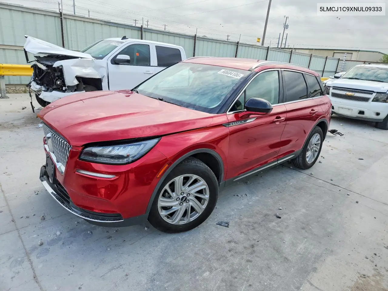 2022 Lincoln Corsair VIN: 5LMCJ1C9XNUL09333 Lot: 60684106
