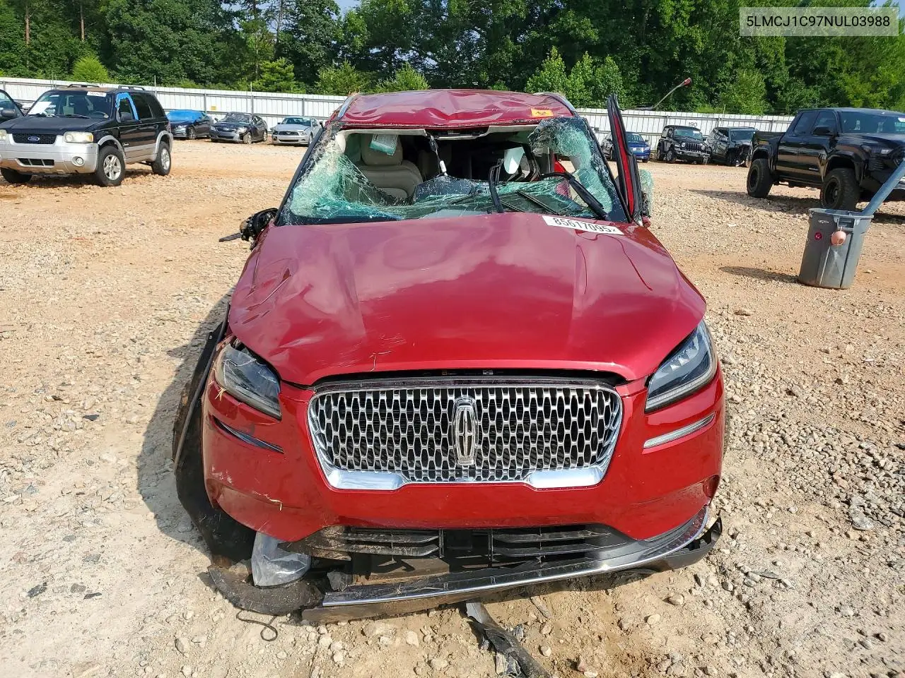 2022 Lincoln Corsair VIN: 5LMCJ1C97NUL03988 Lot: 85617095