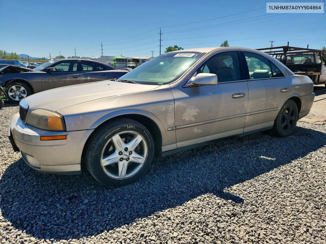 2000 Lincoln Ls VIN: 1LNHM87A0YY904864 Lot: 56339106