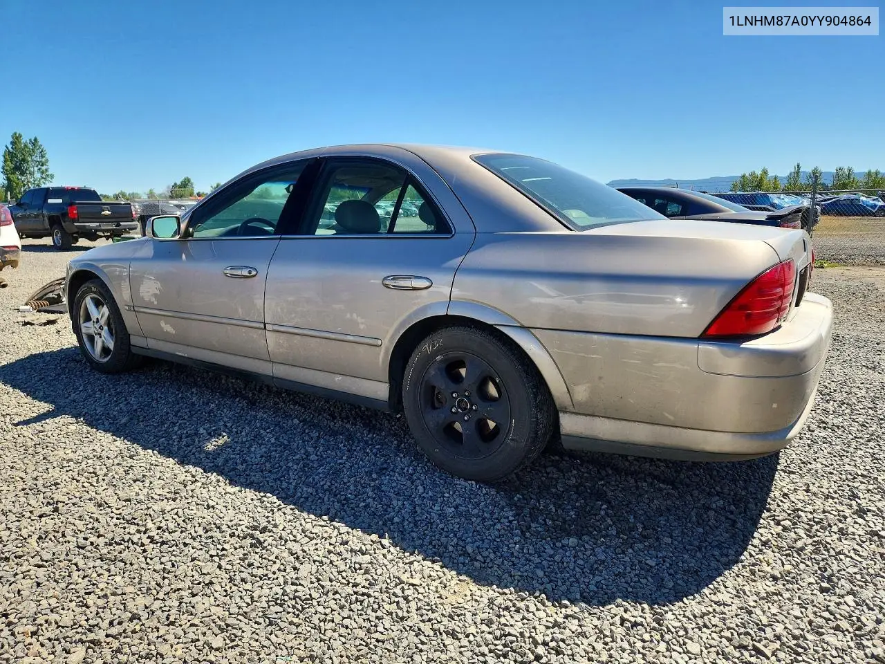 2000 Lincoln Ls VIN: 1LNHM87A0YY904864 Lot: 56339106