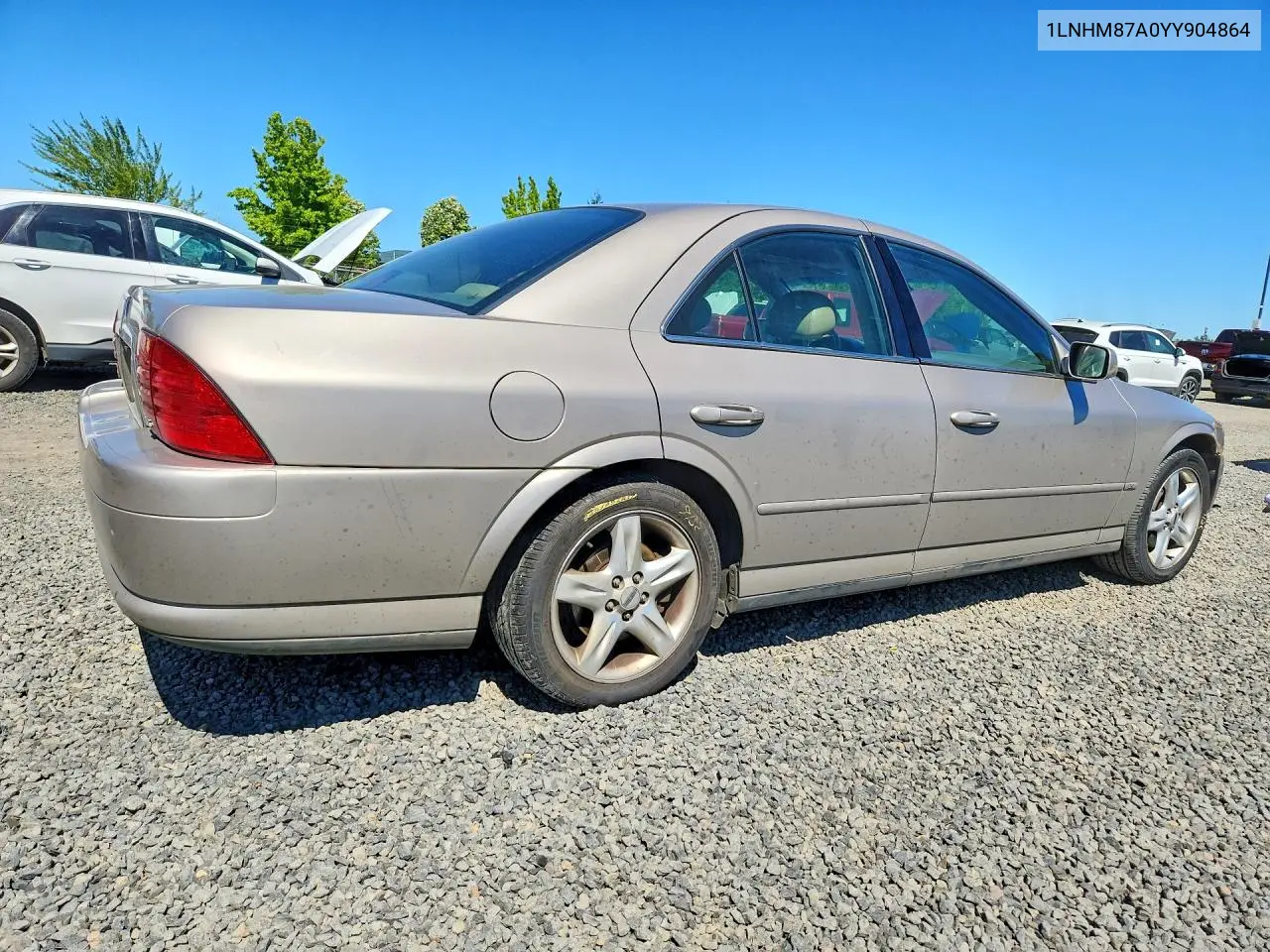2000 Lincoln Ls VIN: 1LNHM87A0YY904864 Lot: 56339106