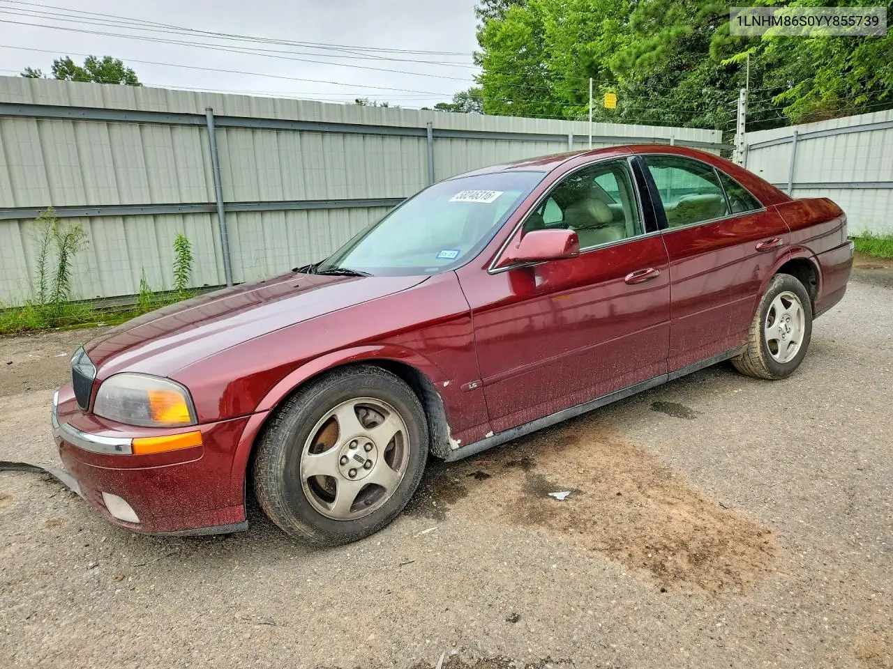 2000 Lincoln Ls VIN: 1LNHM86S0YY855739 Lot: 58246316