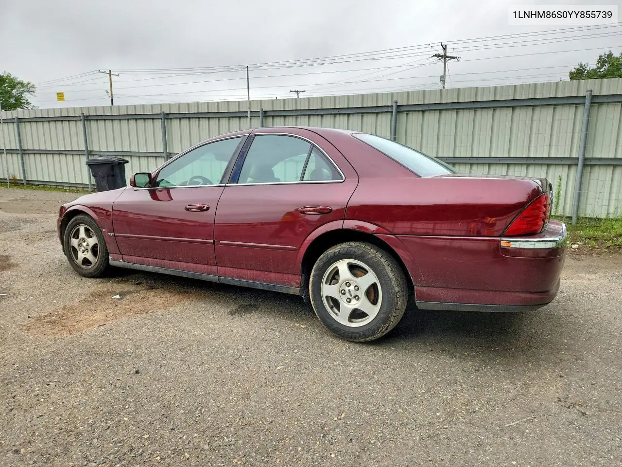 2000 Lincoln Ls VIN: 1LNHM86S0YY855739 Lot: 58246316