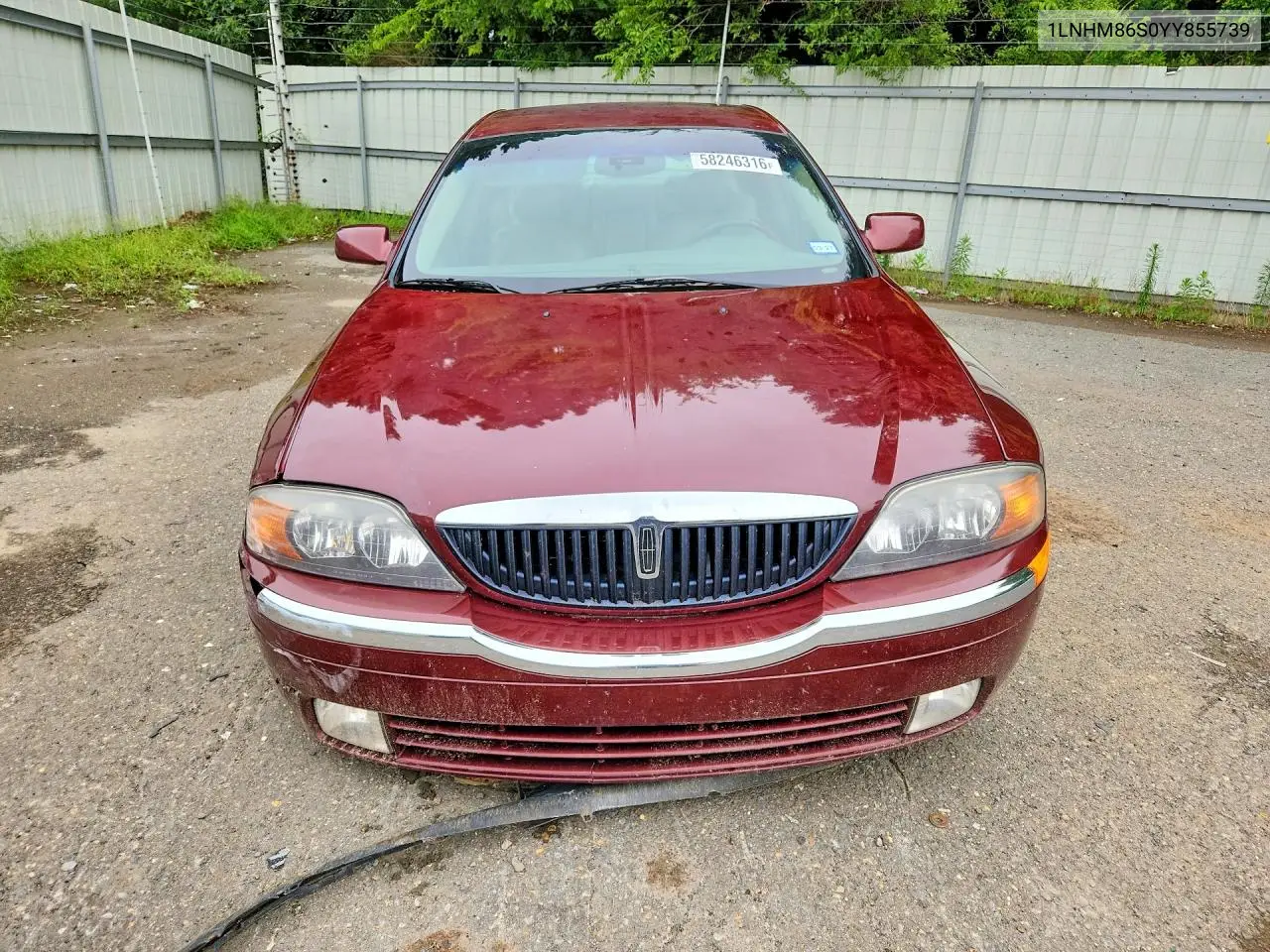 2000 Lincoln Ls VIN: 1LNHM86S0YY855739 Lot: 58246316