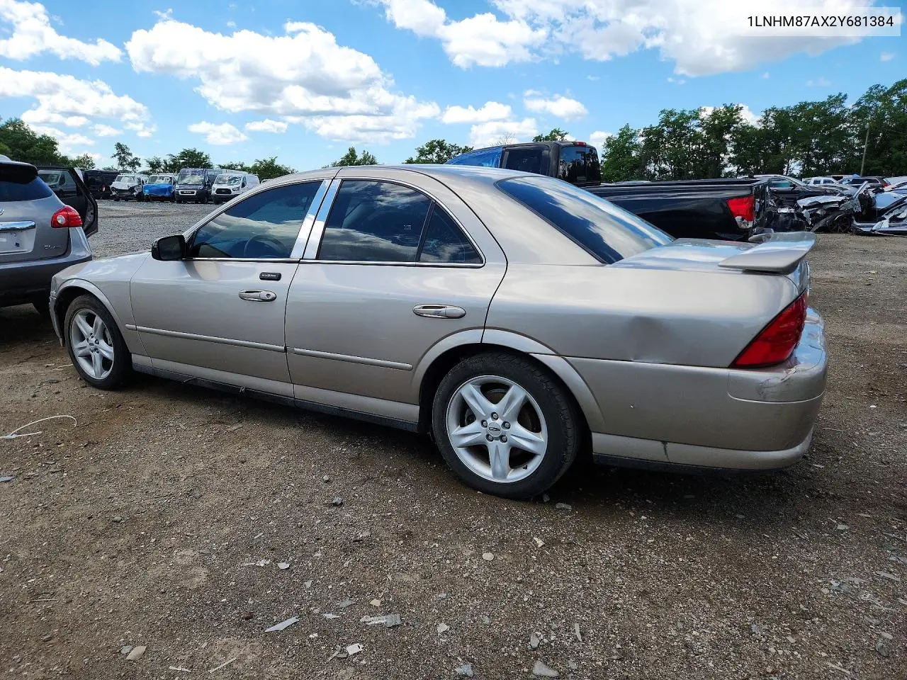 2002 Lincoln Ls VIN: 1LNHM87AX2Y681384 Lot: 56998326