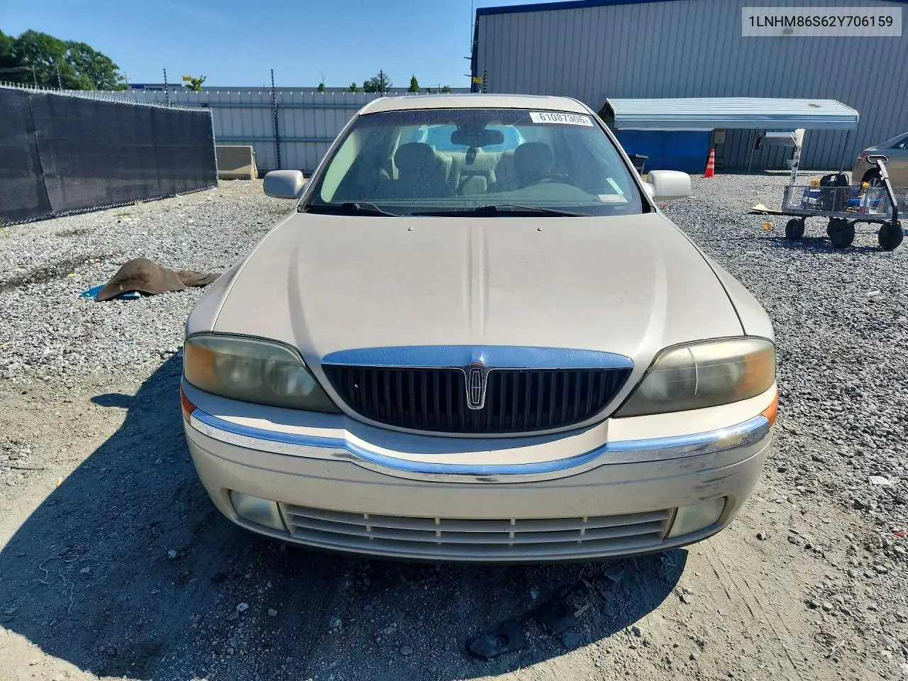 2002 Lincoln Ls VIN: 1LNHM86S62Y706159 Lot: 61087306