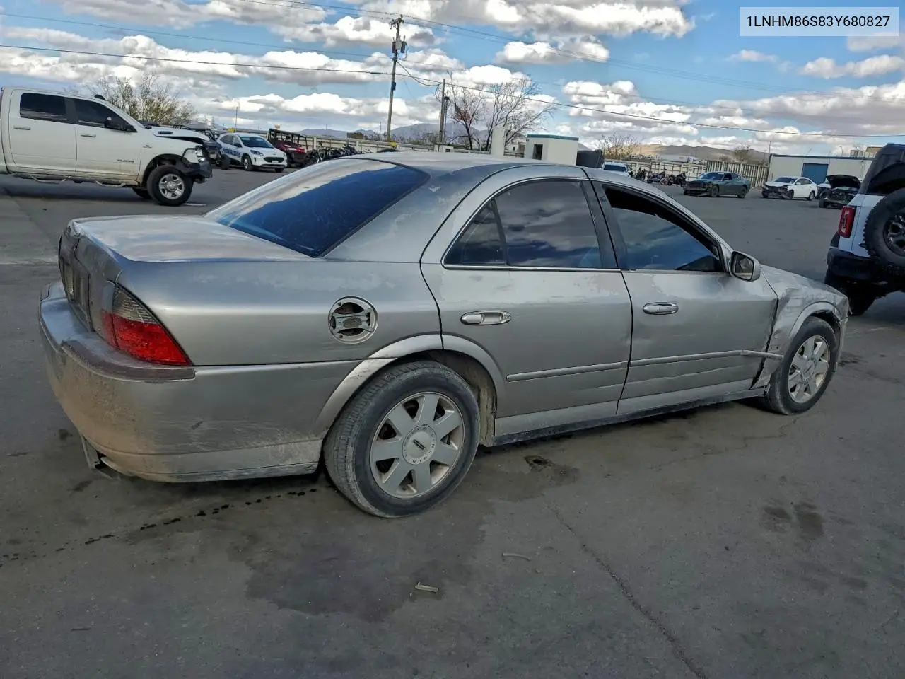 2003 Lincoln Ls VIN: 1LNHM86S83Y680827 Lot: 77363305