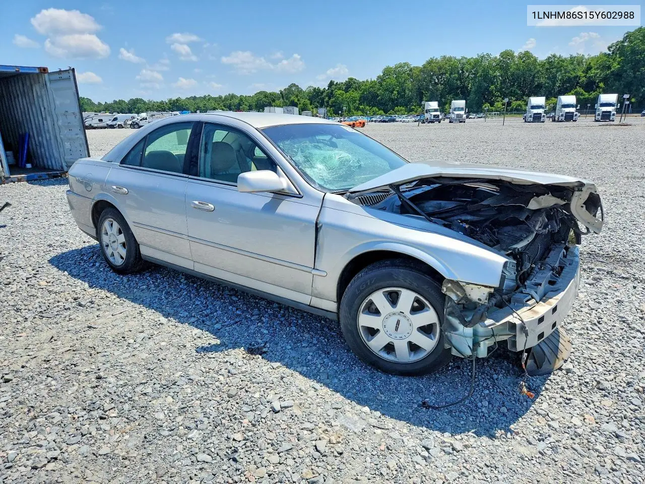 2005 Lincoln Ls VIN: 1LNHM86S15Y602988 Lot: 59546056