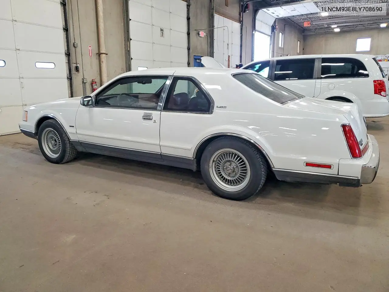 1990 Lincoln Mark Vii Lsc VIN: 1LNCM93E8LY708690 Lot: 57503386