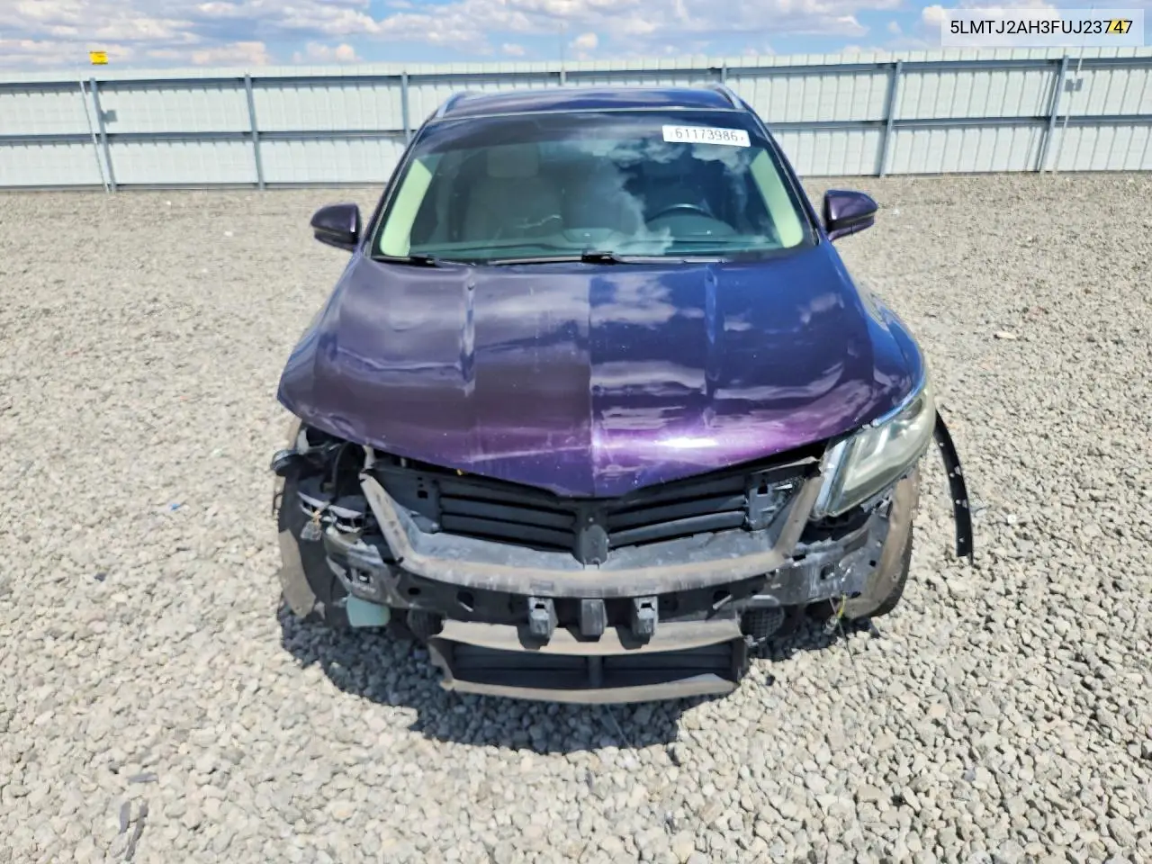 2015 Lincoln Mkc VIN: 5LMTJ2AH3FUJ23747 Lot: 61173986