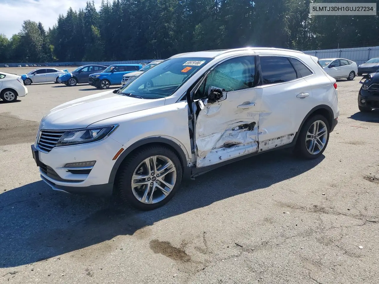 2016 Lincoln Mkc Reserve VIN: 5LMTJ3DH1GUJ27234 Lot: 59979186