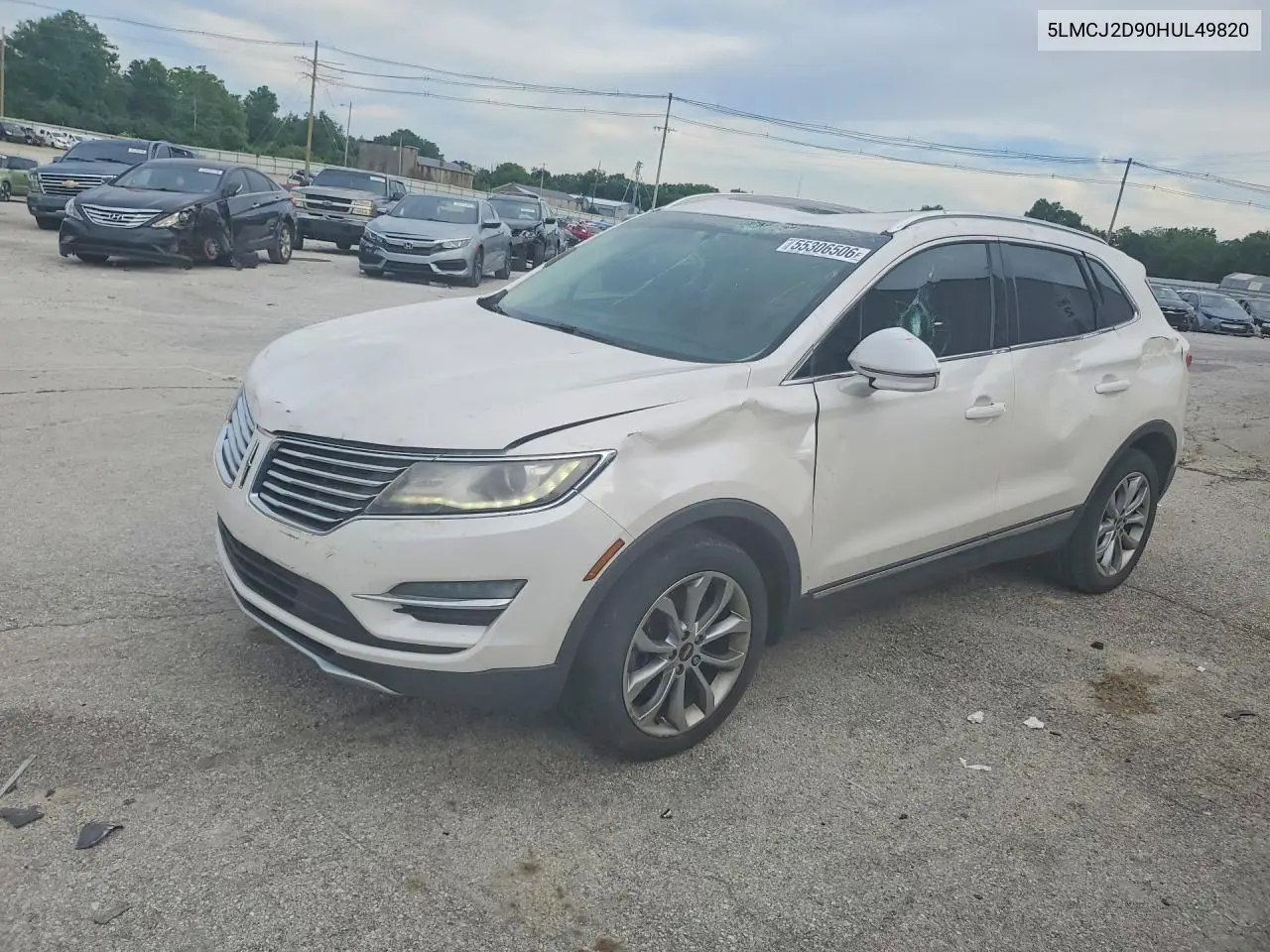 2017 Lincoln Mkc Select VIN: 5LMCJ2D90HUL49820 Lot: 55306506