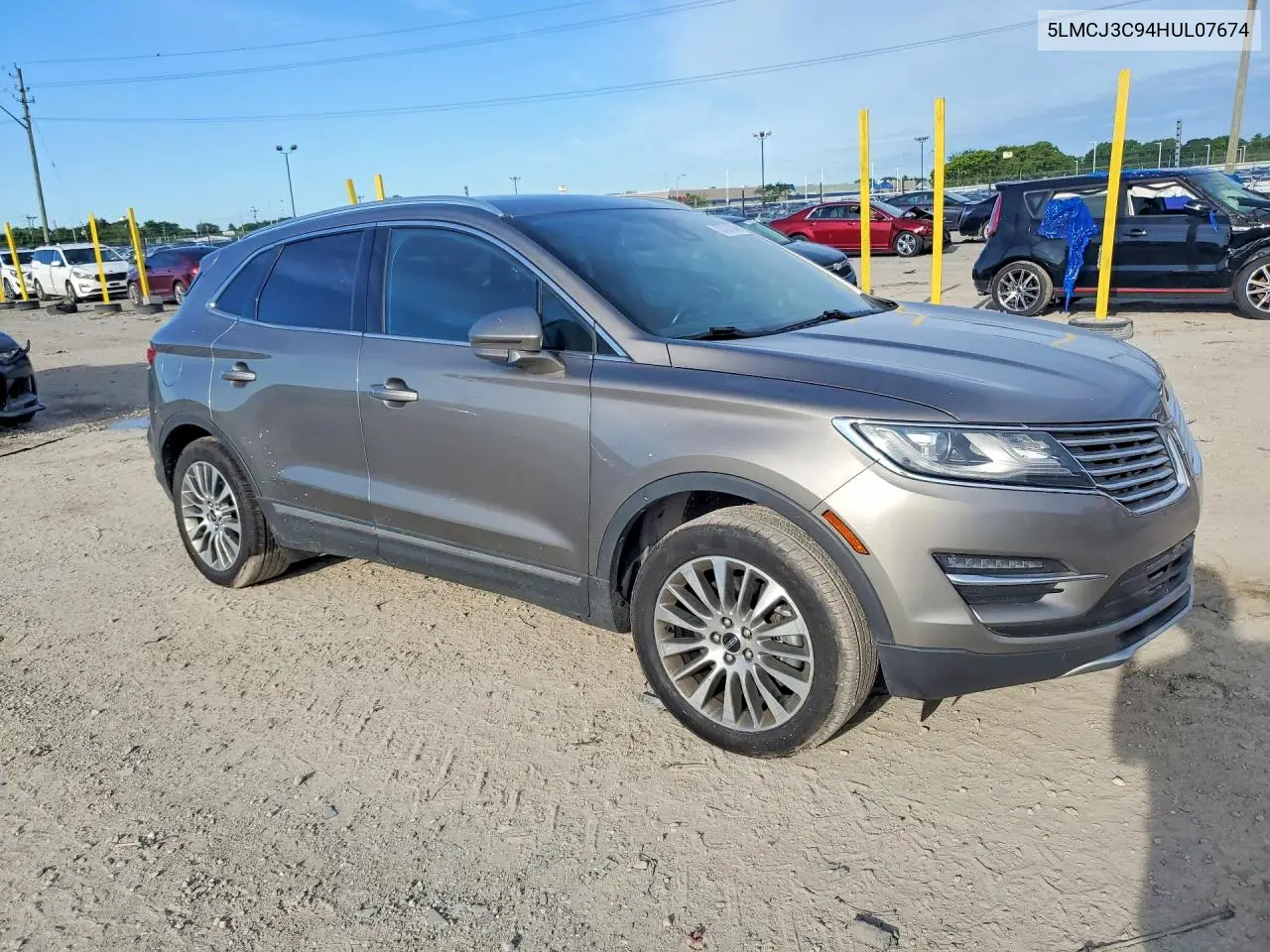 2017 Lincoln Mkc Reserve VIN: 5LMCJ3C94HUL07674 Lot: 57321846