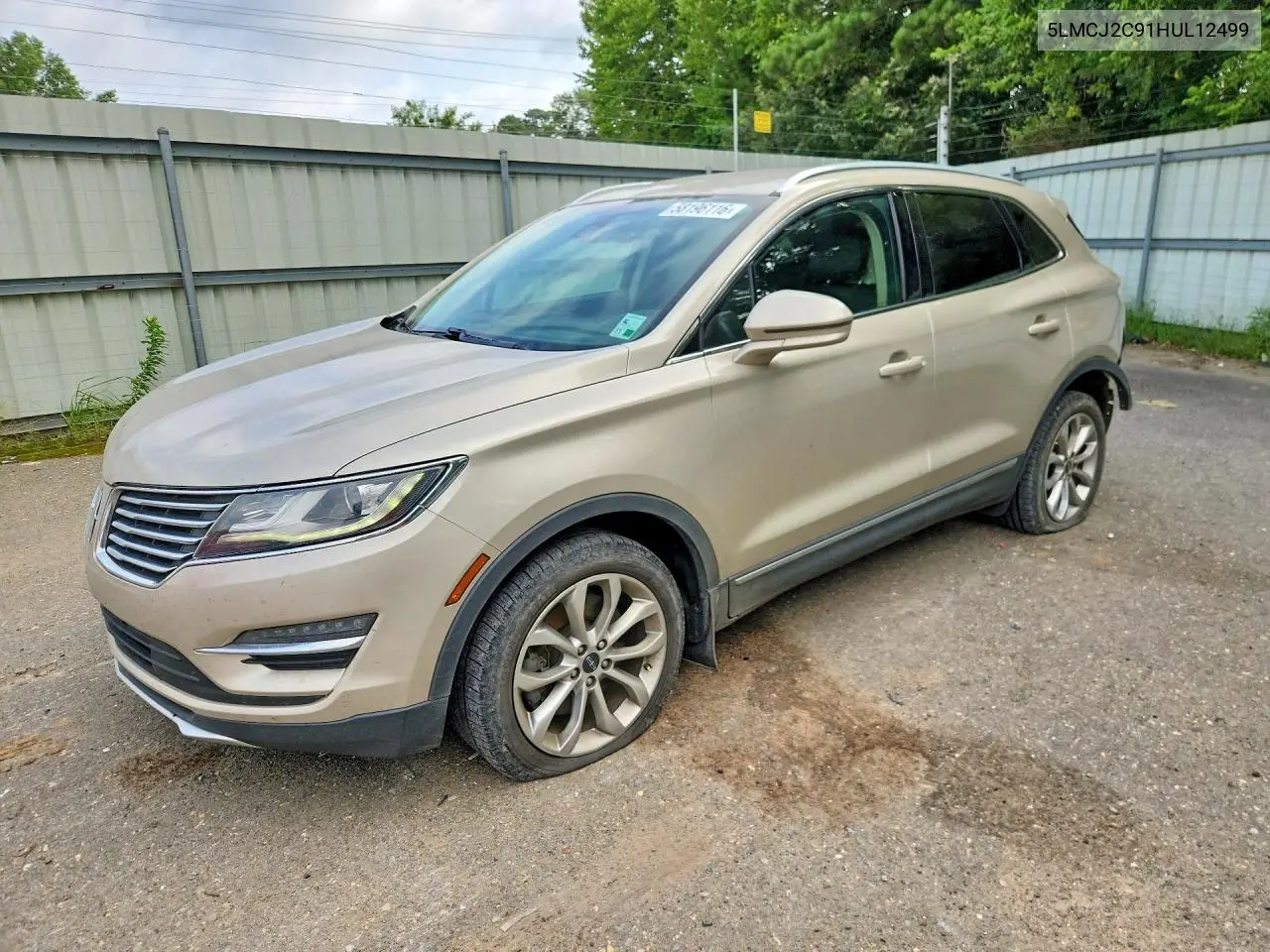 2017 Lincoln Mkc Select VIN: 5LMCJ2C91HUL12499 Lot: 58196116