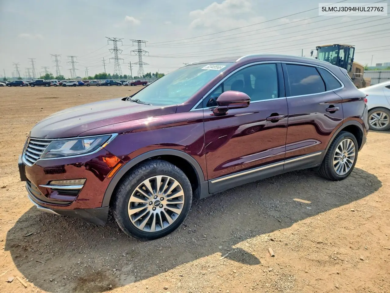 2017 Lincoln Mkc Reserve VIN: 5LMCJ3D94HUL27762 Lot: 60948896