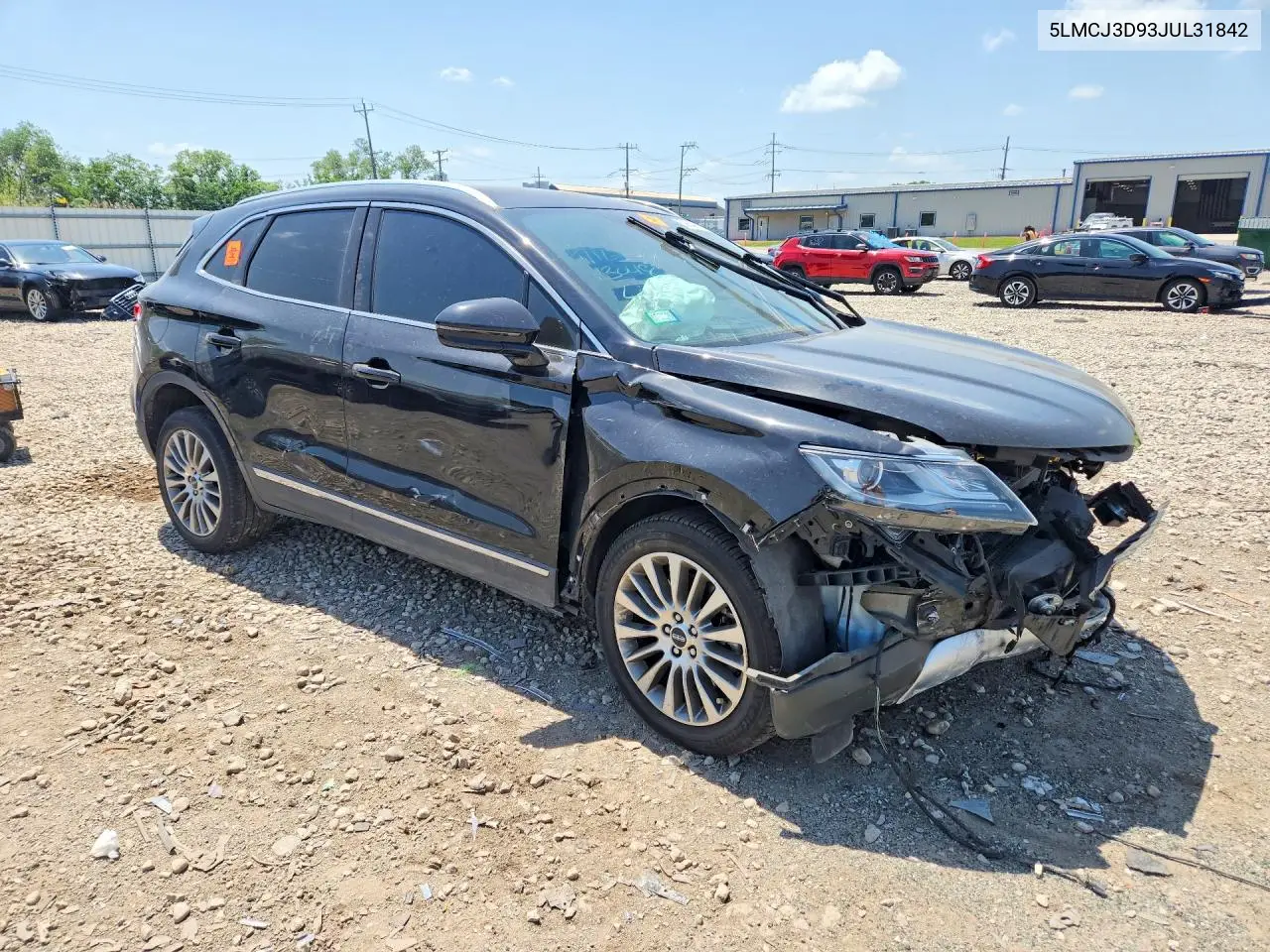 2018 Lincoln Mkc Reserve VIN: 5LMCJ3D93JUL31842 Lot: 59540176