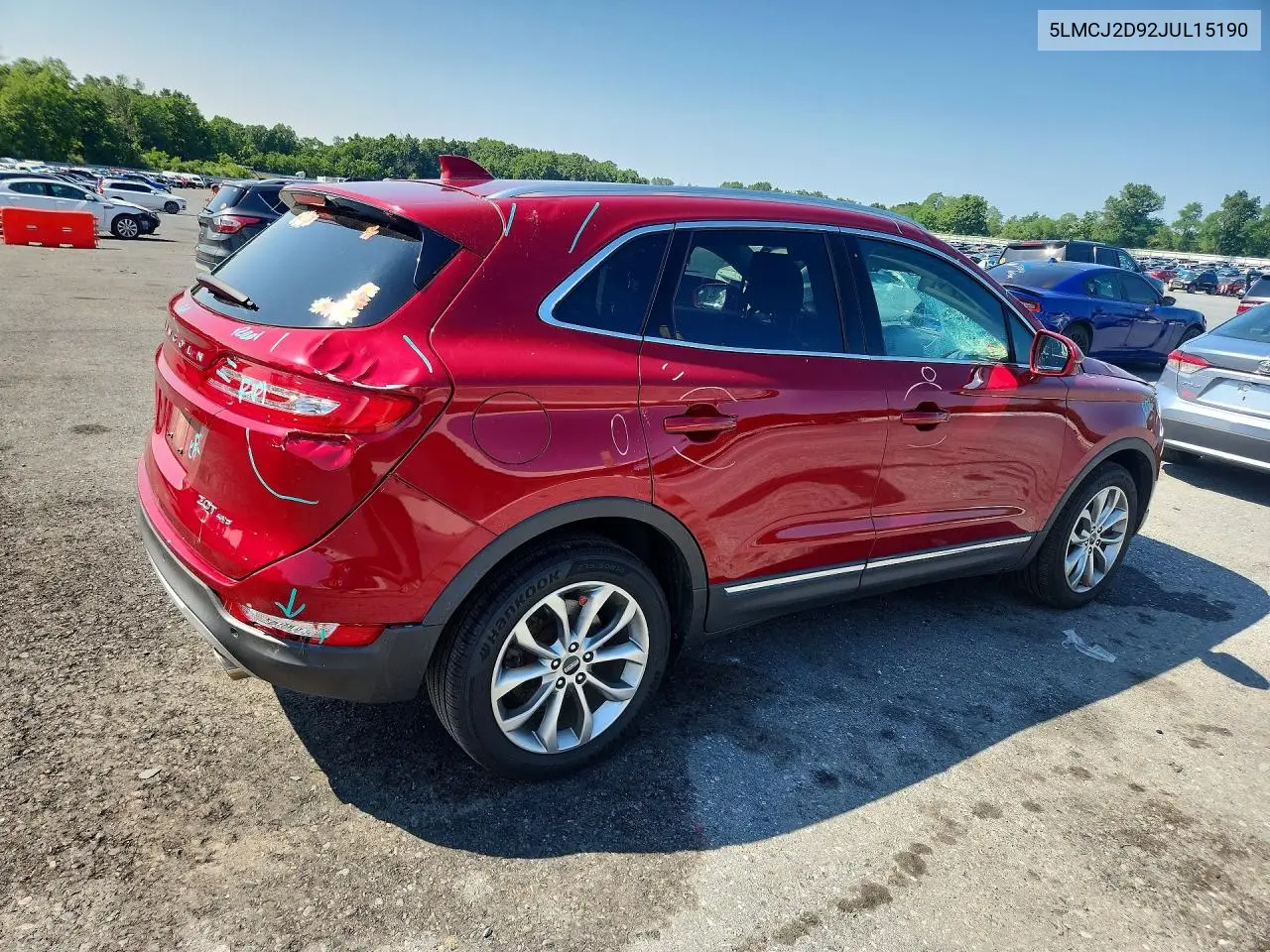 2018 Lincoln Mkc Select VIN: 5LMCJ2D92JUL15190 Lot: 61476866
