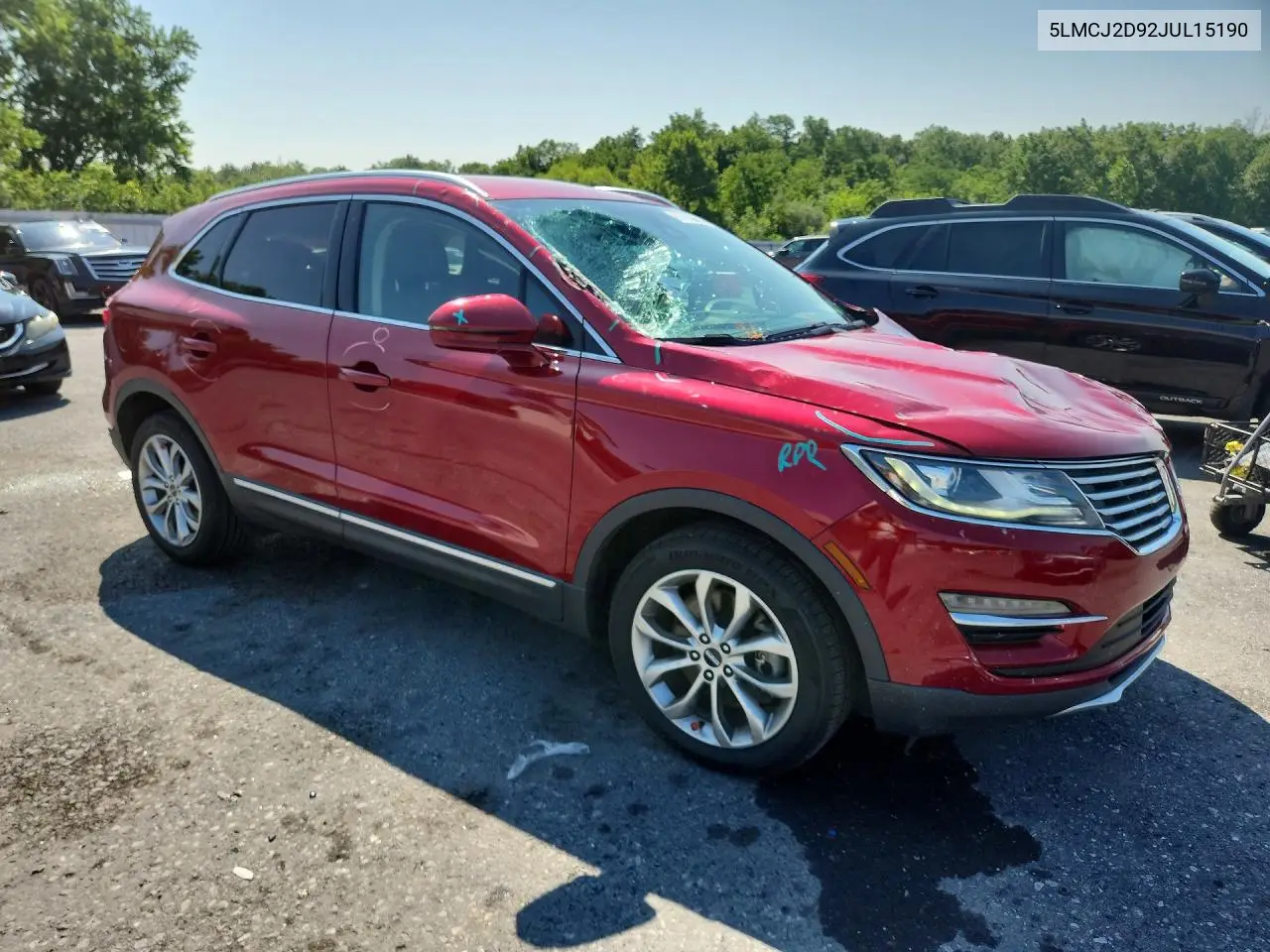2018 Lincoln Mkc Select VIN: 5LMCJ2D92JUL15190 Lot: 61476866