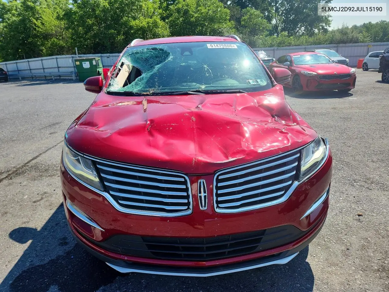 2018 Lincoln Mkc Select VIN: 5LMCJ2D92JUL15190 Lot: 61476866
