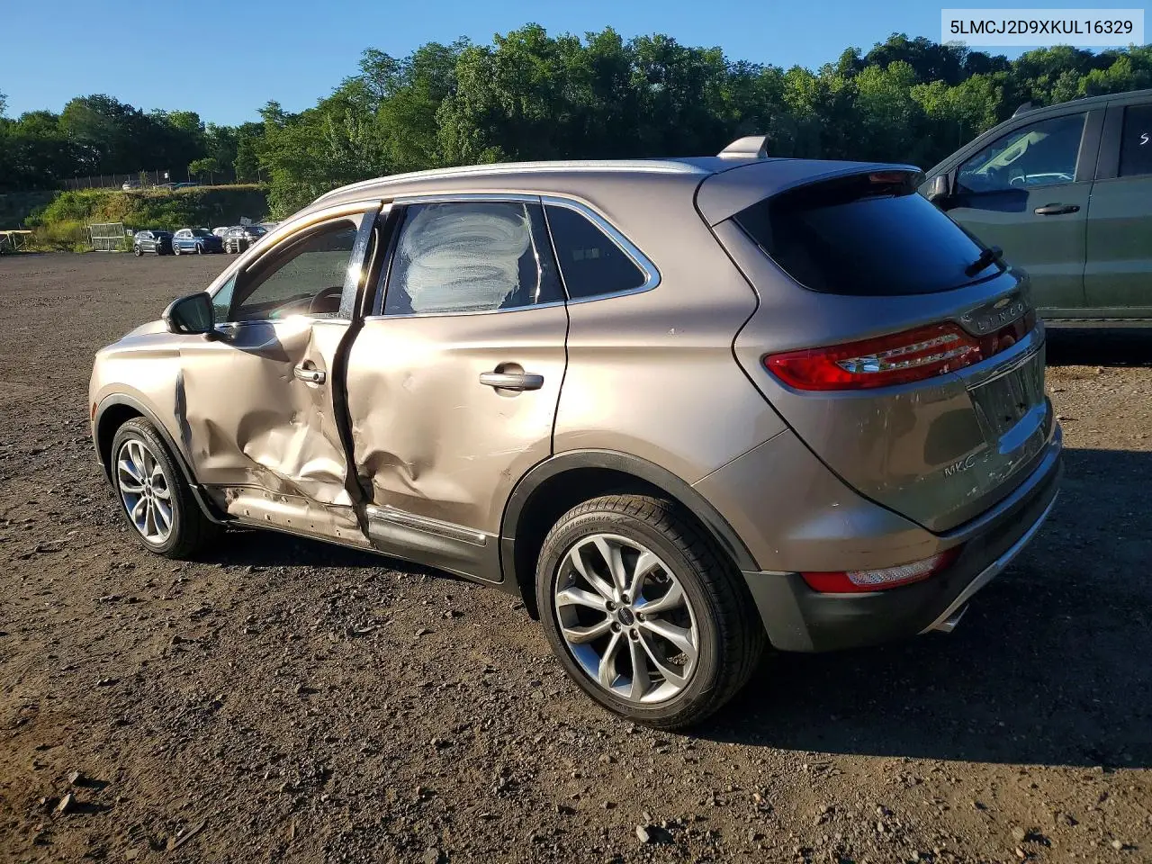2019 Lincoln Mkc Select VIN: 5LMCJ2D9XKUL16329 Lot: 57133496