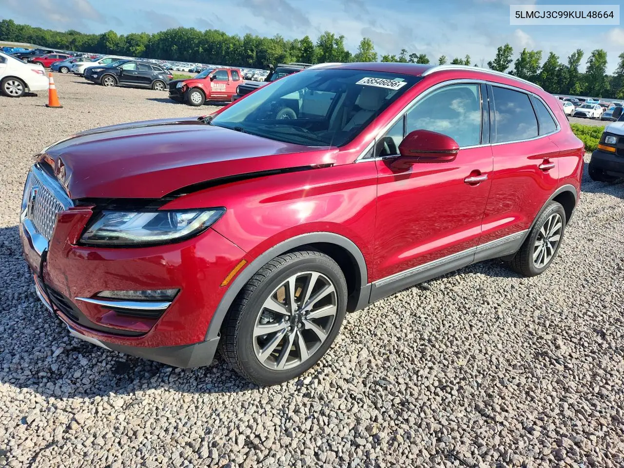 2019 Lincoln Mkc Reserve VIN: 5LMCJ3C99KUL48664 Lot: 58546056