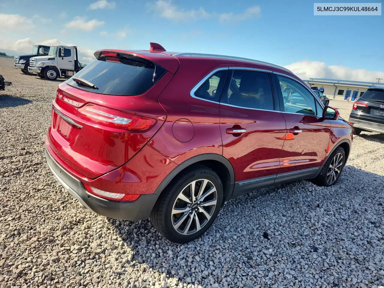 2019 Lincoln Mkc Reserve VIN: 5LMCJ3C99KUL48664 Lot: 58546056