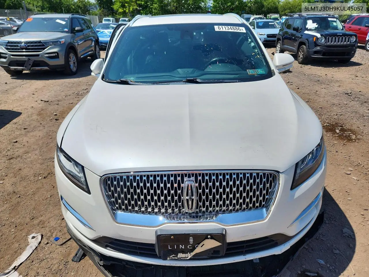 2019 Lincoln Mkc Reserve VIN: 5LMTJ3DH9KUL45057 Lot: 61134886
