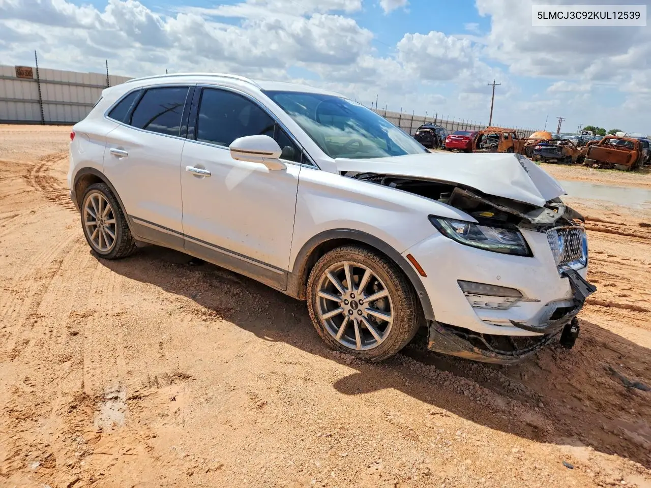 2019 Lincoln Mkc Reserve VIN: 5LMCJ3C92KUL12539 Lot: 61787406