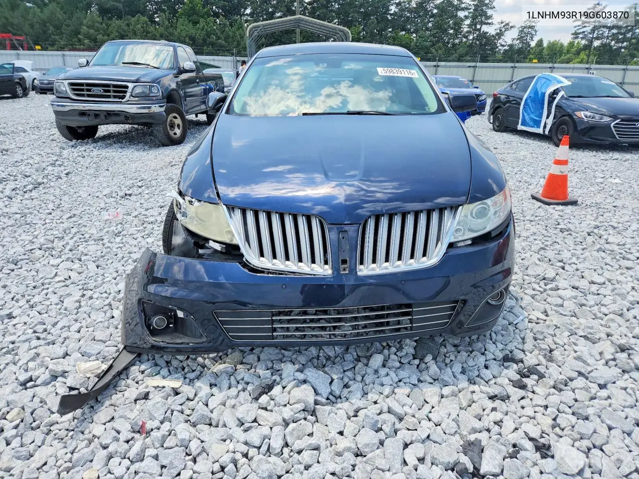 2009 Lincoln Mks VIN: 1LNHM93R19G603870 Lot: 59839116