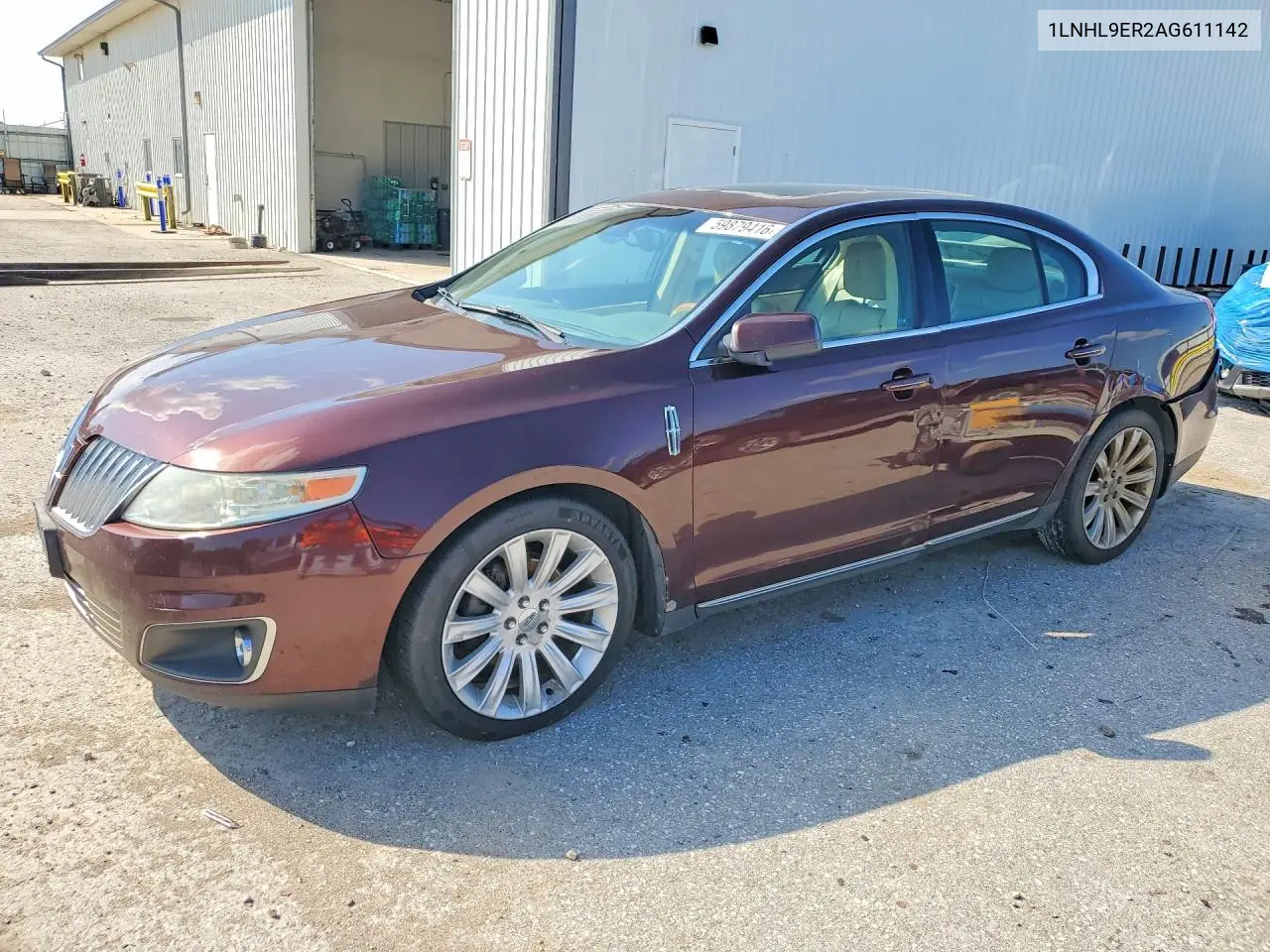 2010 Lincoln Mks VIN: 1LNHL9ER2AG611142 Lot: 59879416