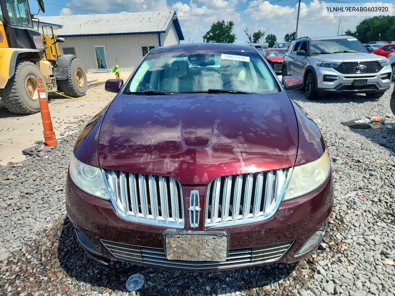 2011 Lincoln Mks VIN: 1LNHL9ER4BG603920 Lot: 59822316
