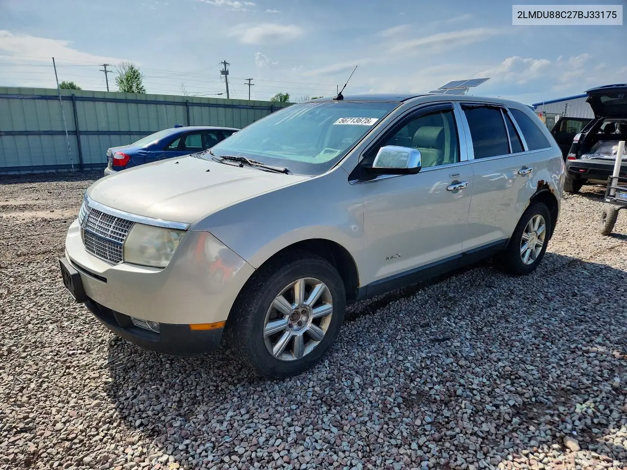 2007 Lincoln Mkx VIN: 2LMDU88C27BJ33175 Lot: 56713676